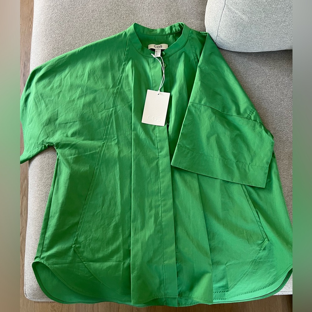 COS  Green Button-Up Top Shirt, Size US4
